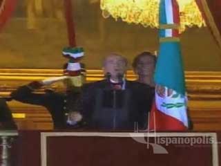 En un ambiente festivo, el mandatario pronunci estas palabras durante El Grito de Independencia; segn las autoridades todo se desarroll en un ambiente de paz.