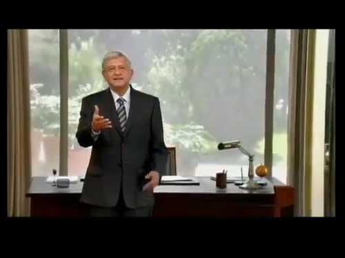 Primer spot para television de la campa�a presidencial del candidato de la izquierda, Andr�s Manuel L�pez Obrador.